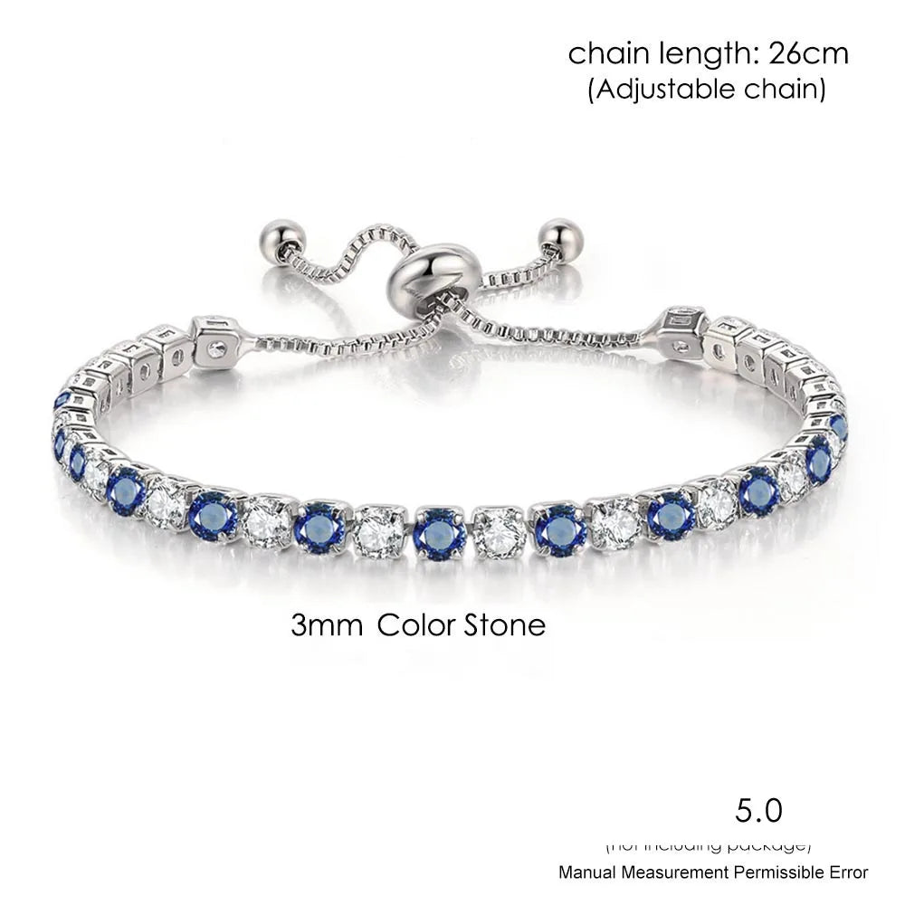 Adjustable Multicolor Tennis Bracelets