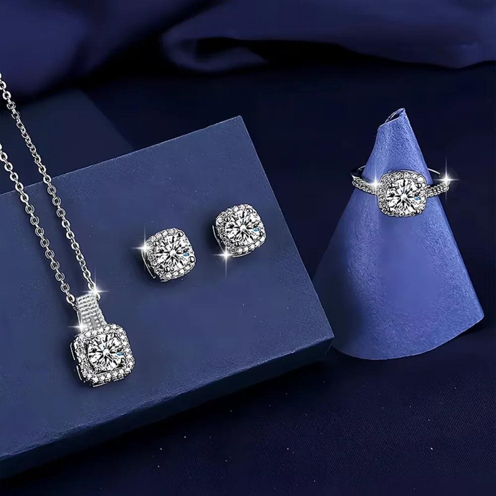 3pcs Zircon Jewelry Set