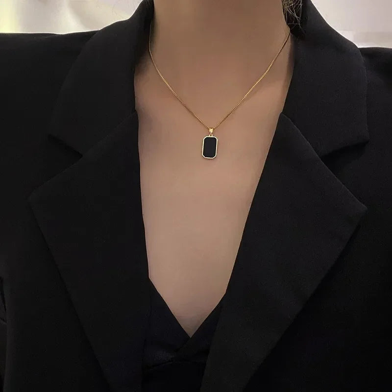 Square Pendant Choker