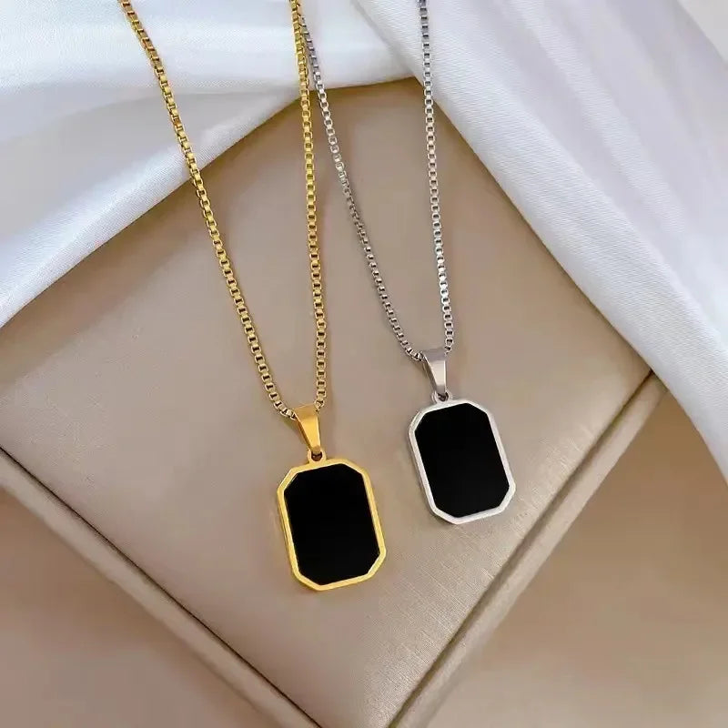 Square Pendant Choker