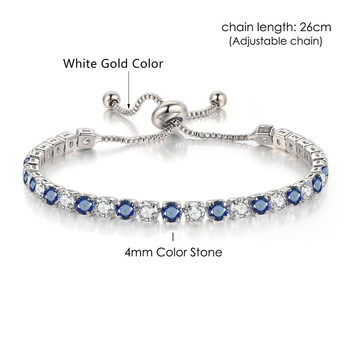 Adjustable Multicolor Tennis Bracelets