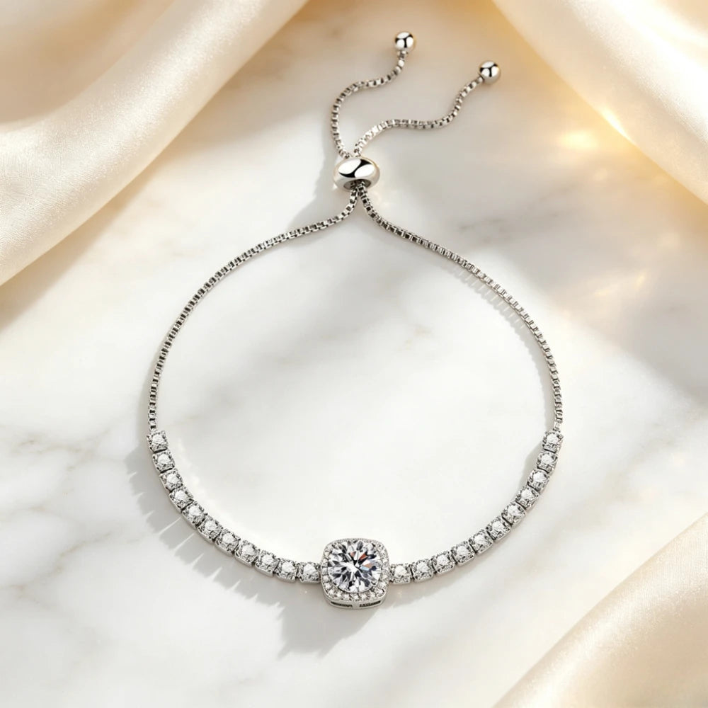 Sterling Silver Bracelet (7 Colors)