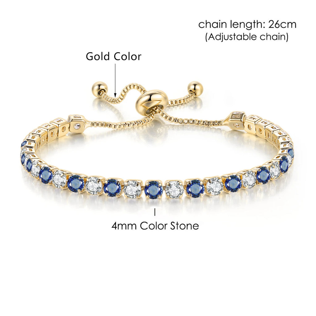 Adjustable Multicolor Tennis Bracelets
